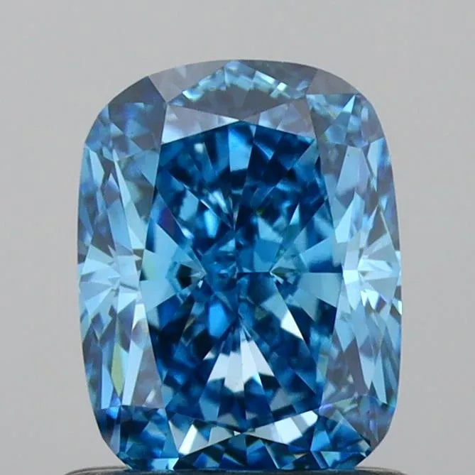 1.02ct Cushion modified Lab Grown Diamond (Colour Fancy Vivid Blue, Clarity VVS2, IGI Certified)
