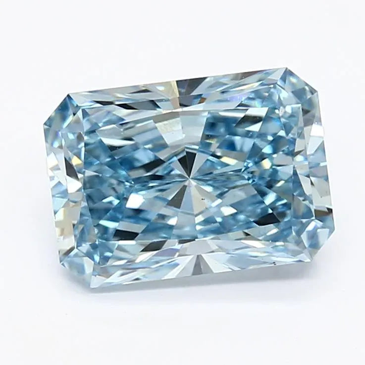 2.05ct Radiant Lab Grown Diamond (Colour Fancy Vivid Blue, Clarity VS1, IGI Certified)