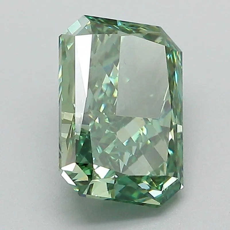 2.57ct Radiant Lab Grown Diamond (Colour Fancy Vivid Green, Clarity VS1, IGI Certified)