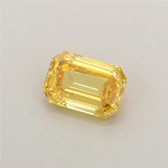 0.22ct Emerald Lab Grown Diamond (Colour Fancy Intense Yellow, Clarity SI1, IGI Certified)