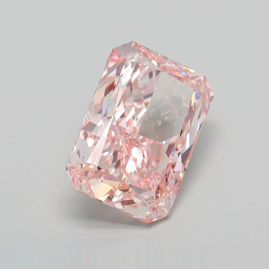 14.25ct Radiant Lab Grown Diamond (Colour Fancy Vivid Pink, Clarity VS1, IGI Certified)