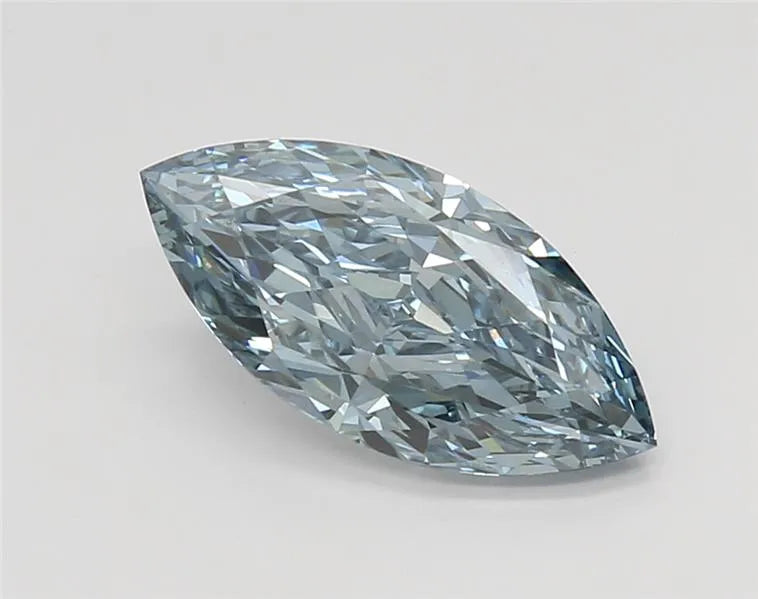 2.20ct Marquise Lab Grown Diamond (Colour Fancy Vivid Blue, Clarity VS1, IGI Certified)