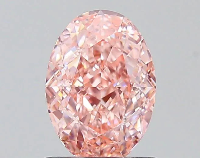 1.02ct Oval Lab Grown Diamond (Colour Fancy Vivid Pink, Clarity VVS2, IGI Certified)