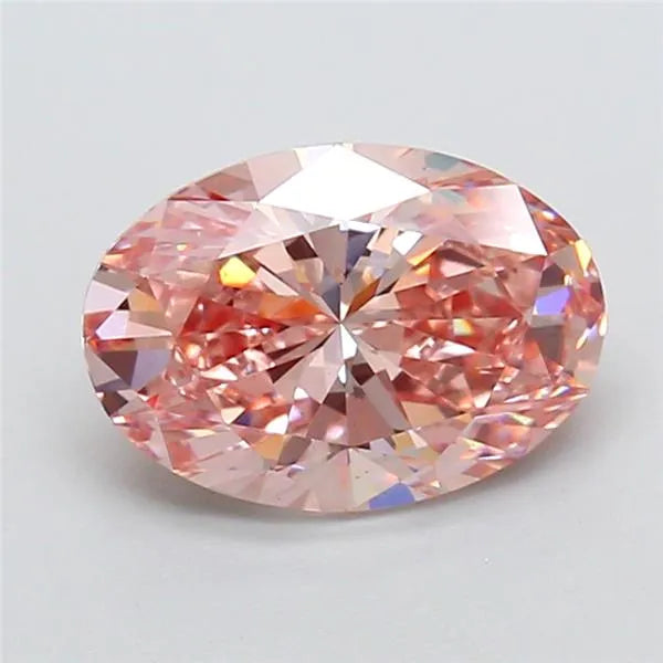 2.04ct Oval Lab Grown Diamond (Colour Fancy Intense Pink, Clarity VS1, IGI Certified)