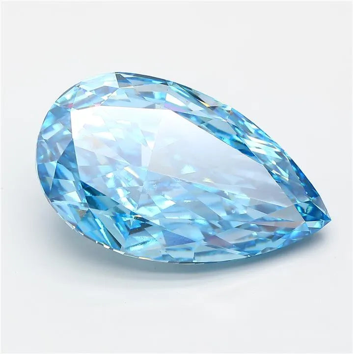 15.16ct Pear Lab Grown Diamond (Colour Fancy Vivid Blue, Clarity VS1, IGI Certified)