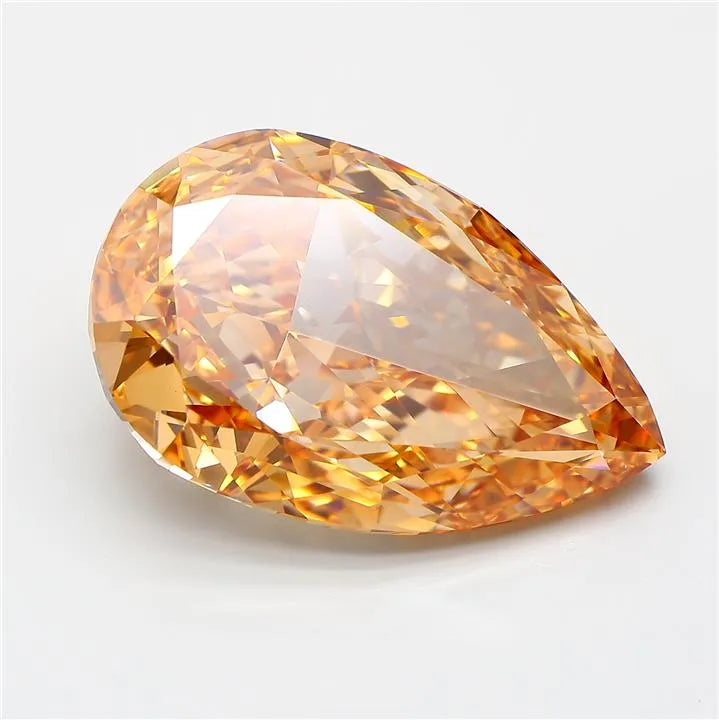 15.63ct Pear Lab Grown Diamond (Colour Fancy Intense Brown Yellow, Clarity VVS2, IGI Certified)