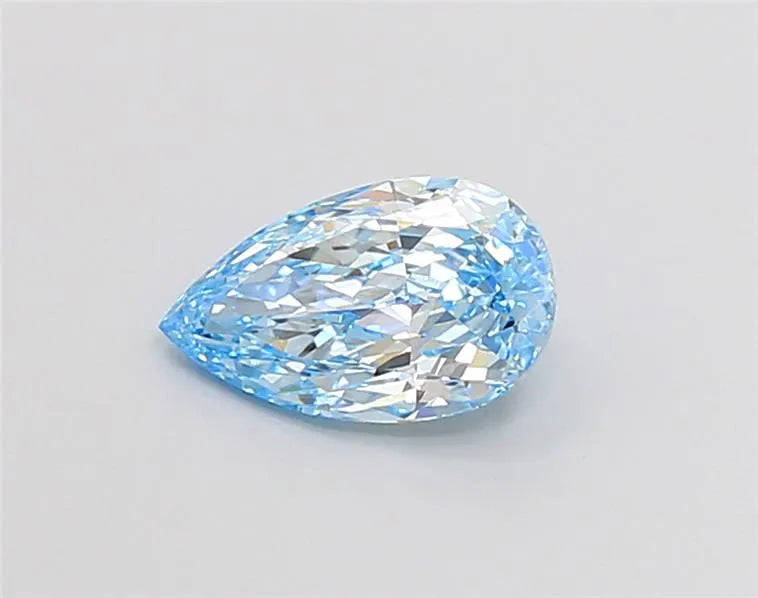 0.86ct Pear Lab Grown Diamond (Colour Fancy Intense Blue, Clarity VS1, Cut GD, IGI Certified)