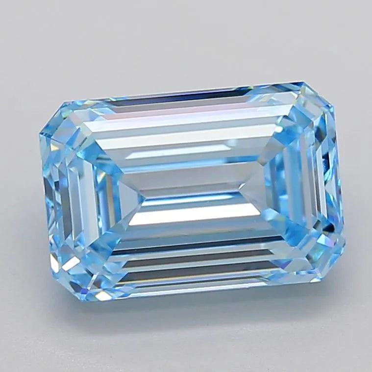 5.01ct Emerald Lab Grown Diamond (Colour Fancy Intense Blue, Clarity VS1, IGI Certified)