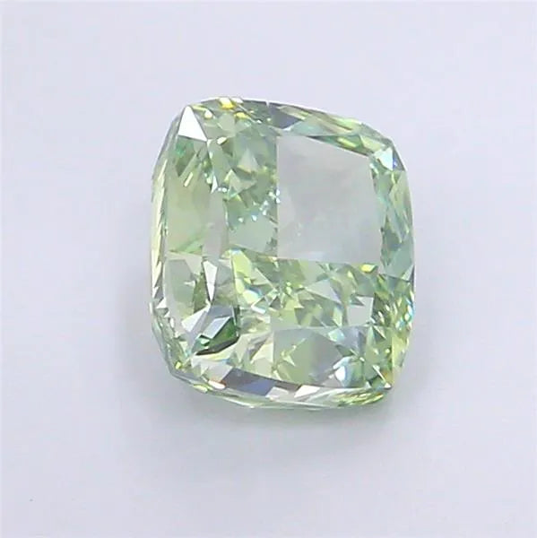 3.03ct Cushion modified Lab Grown Diamond (Colour Fancy Vivid Green, Clarity VVS1, IGI Certified)
