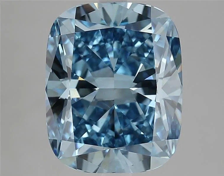 5.18ct Cushion modified Lab Grown Diamond (Colour Fancy Vivid Blue, Clarity VVS2, IGI Certified)