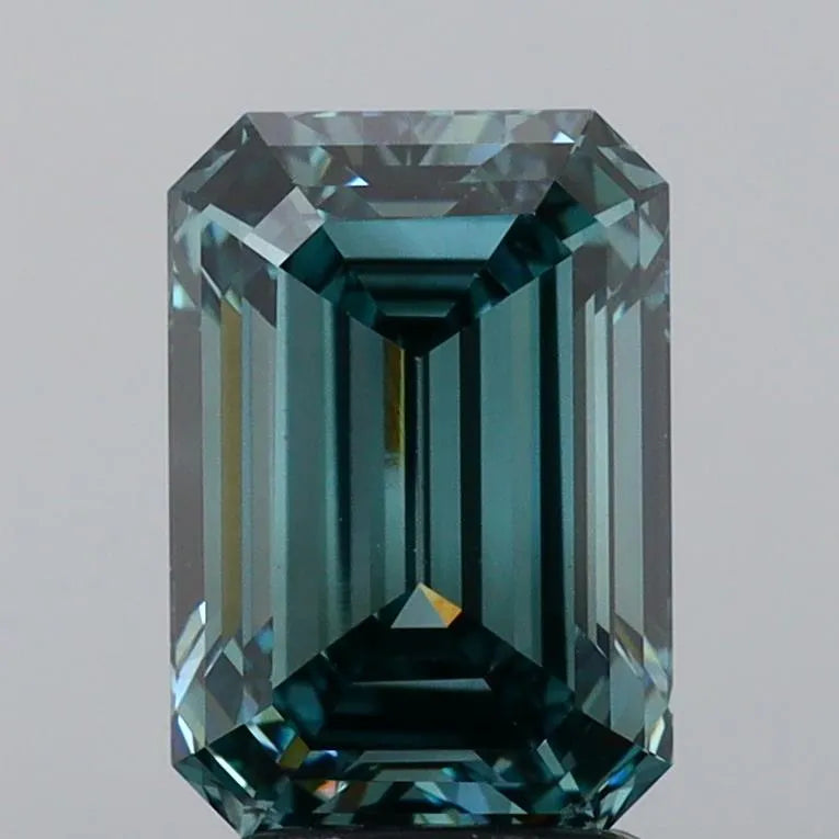 3.05ct Emerald Lab Grown Diamond (Colour Fancy Vivid Blueish Green, Clarity VS1, Uncertified)