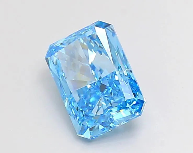 3.02ct Radiant Lab Grown Diamond (Colour Fancy Vivid Blue, Clarity VS1, IGI Certified)