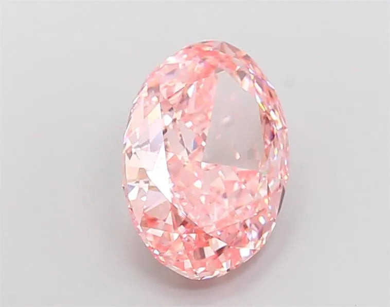 7.06ct Oval Lab Grown Diamond (Colour Fancy Vivid Pink, Clarity VS1, IGI Certified)