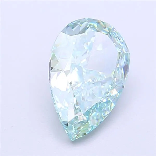 2.12ct Pear Lab Grown Diamond (Colour Fancy Vivid Green, Clarity VVS1, IGI Certified)