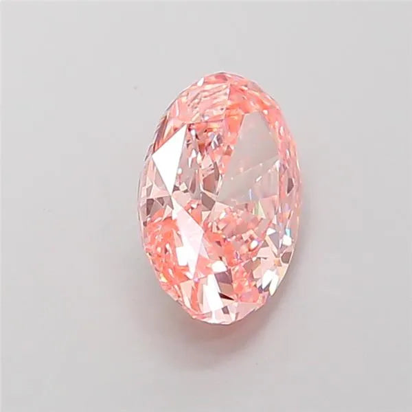2.45ct Oval Lab Grown Diamond (Colour Fancy Vivid Pink, Clarity VVS2, IGI Certified)
