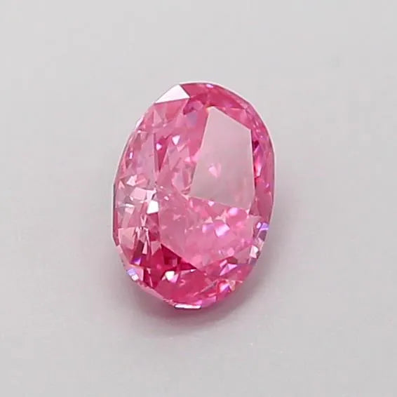 0.37ct Oval Lab Grown Diamond (Colour Fancy Vivid Pink, Clarity VS1, IGI Certified)