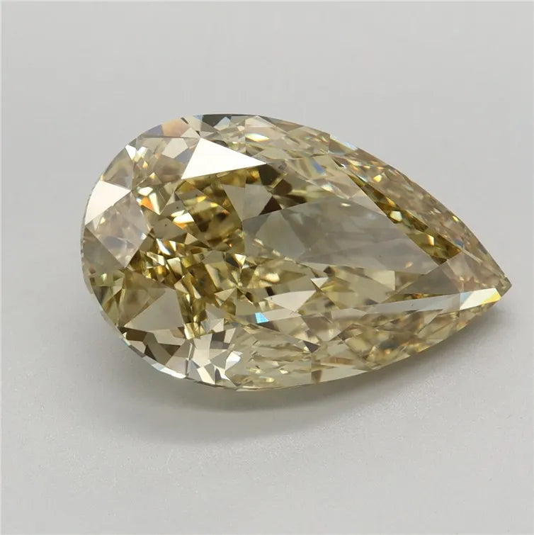 4.61ct Pear Lab Grown Diamond (Colour Fancy Intense Gray Yellow, Clarity VS1, IGI Certified)