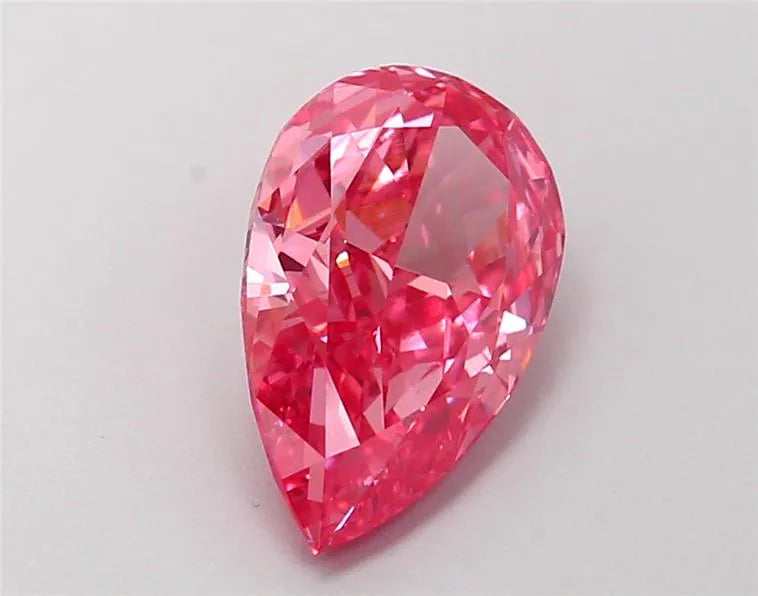1.53ct Pear Lab Grown Diamond (Colour Fancy Vivid Pink, Clarity VVS2, IGI Certified)