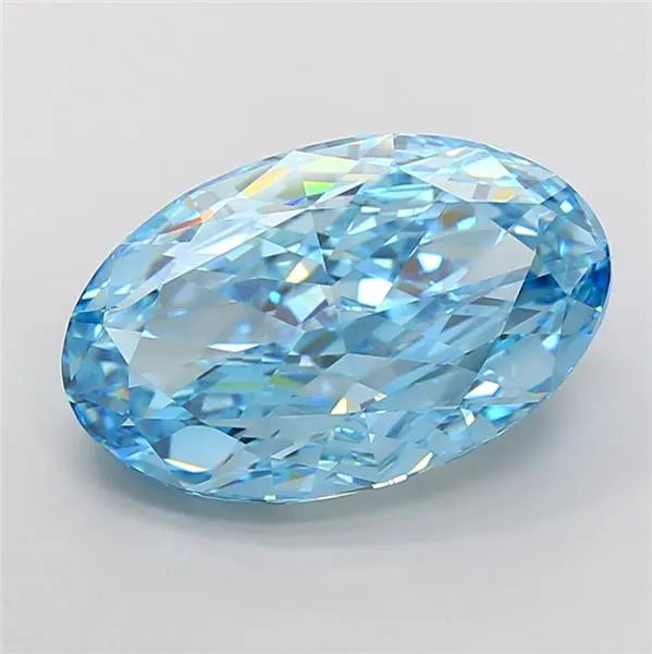17.10ct Oval Lab Grown Diamond (Colour Fancy Vivid Blue, Clarity VS1, IGI Certified)