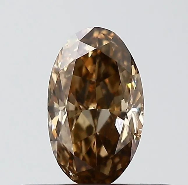 0.30ct Oval Natural Diamond (Colour Brown, Clarity SI1, Cut VG, IGI Certified)