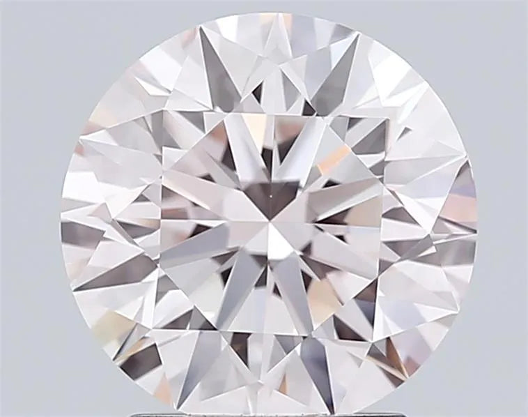2.51ct Round Lab Grown Diamond (Colour Light Pink, Clarity VVS1, Cut ID, IGI Certified)