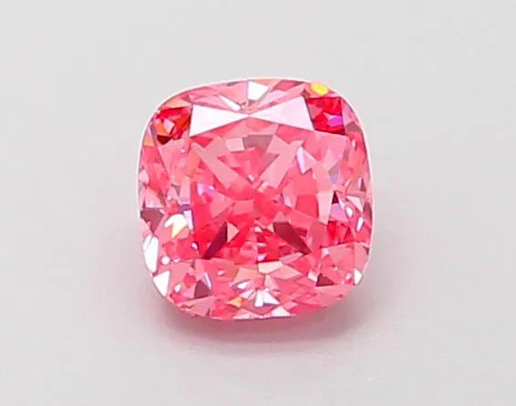 0.51ct Cushion modified Lab Grown Diamond (Colour Fancy Vivid Pink, Clarity VS2, IGI Certified)