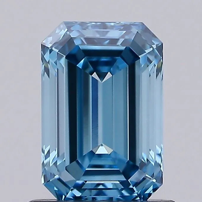 1.03ct Emerald Lab Grown Diamond (Colour Fancy Intense Blue, Clarity VVS2, IGI Certified)