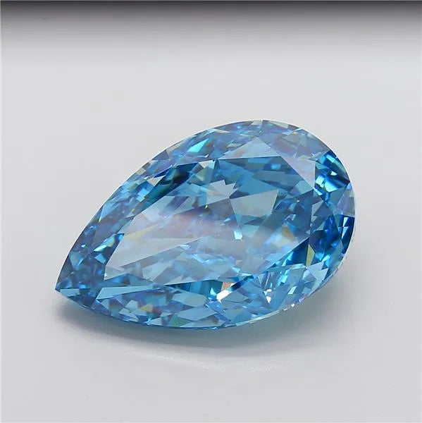 18.06ct Pear Lab Grown Diamond (Colour Fancy Vivid Blue, Clarity VS1, IGI Certified)