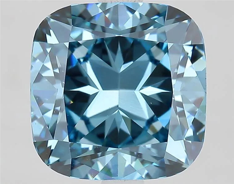 3.19ct Cushion brilliant Lab Grown Diamond (Colour Fancy Vivid Blue, Clarity VVS2, IGI Certified)