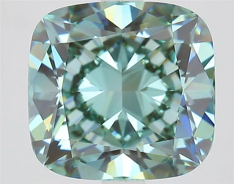 3.15ct Cushion modified Lab Grown Diamond (Colour Fancy Intense Green, Clarity VVS2, IGI Certified)