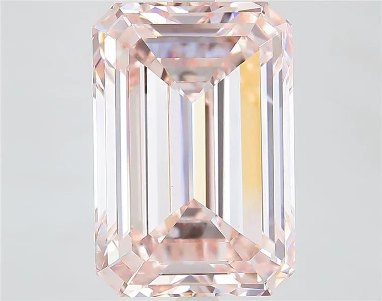 9.81ct Emerald Lab Grown Diamond (Colour Light Pink, Clarity VS1, IGI Certified)