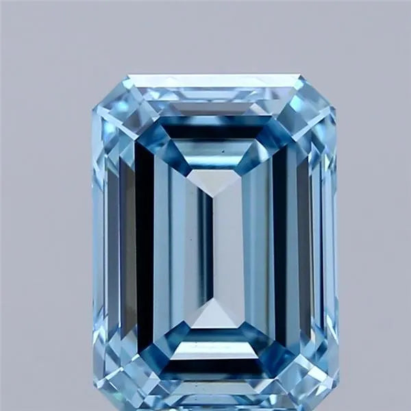 2.94ct Emerald Lab Grown Diamond (Colour Fancy Intense Blue, Clarity VS1, IGI Certified)