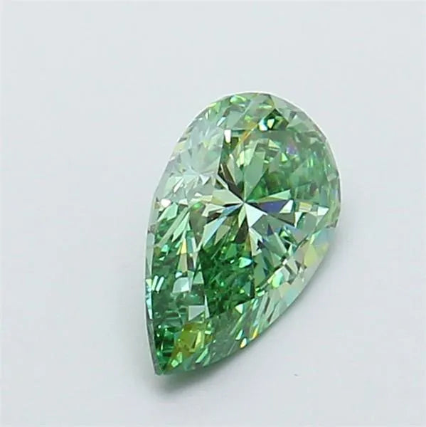 1.02ct Pear Lab Grown Diamond (Colour Fancy Vivid Green, Clarity VVS2, IGI Certified)