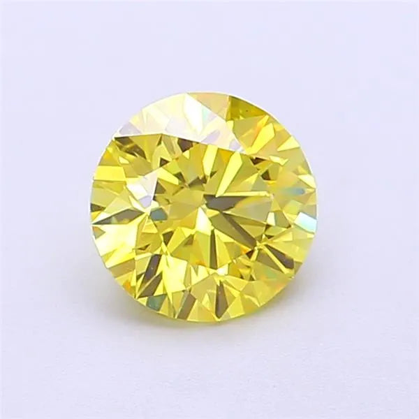 1.01ct Round Lab Grown Diamond (Colour Fancy Vivid Yellow, Clarity VVS1, Cut ID, IGI Certified)