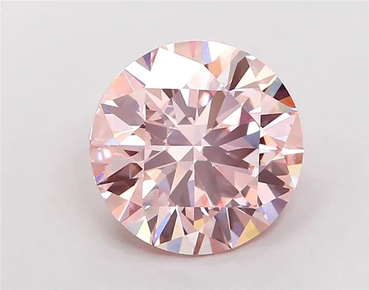 2.97ct Round Lab Grown Diamond (Colour Fancy Intense Pink, Clarity VS1, Cut ID, IGI Certified)