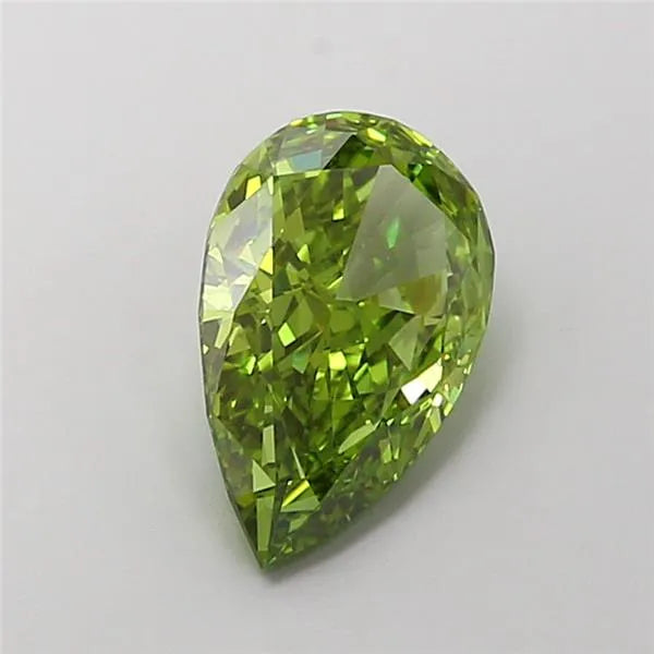 2.32ct Pear Lab Grown Diamond (Colour Fancy Vivid Green, Clarity VVS2, IGI Certified)