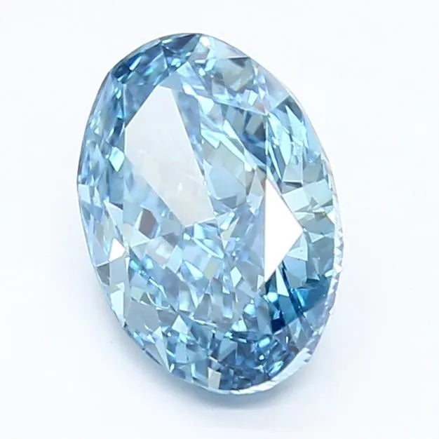 1.92ct Oval Lab Grown Diamond (Colour Fancy Vivid Blue, Clarity VVS2, IGI Certified)