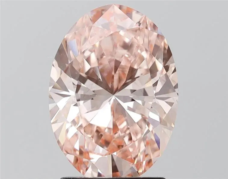 2.87ct Oval Lab Grown Diamond (Colour Fancy Vivid Pink, Clarity VS1, IGI Certified)