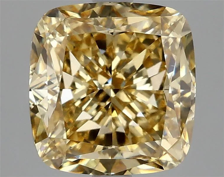 4.07ct Cushion modified Lab Grown Diamond (Colour Fancy Vivid Yellow, Clarity VVS2, IGI Certified)