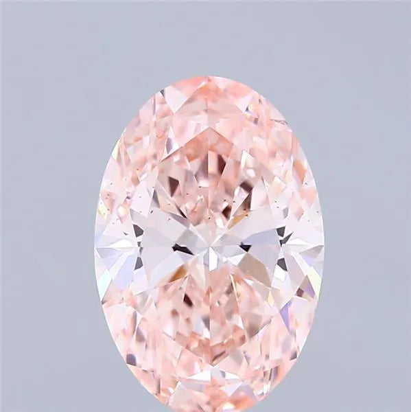 2.51ct Oval Lab Grown Diamond (Colour Fancy Intense Pink, Clarity VS2, IGI Certified)