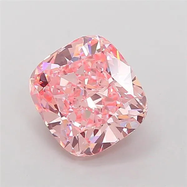 3.03ct Cushion modified Lab Grown Diamond (Colour Fancy Intense Pink, Clarity VS1, IGI Certified)