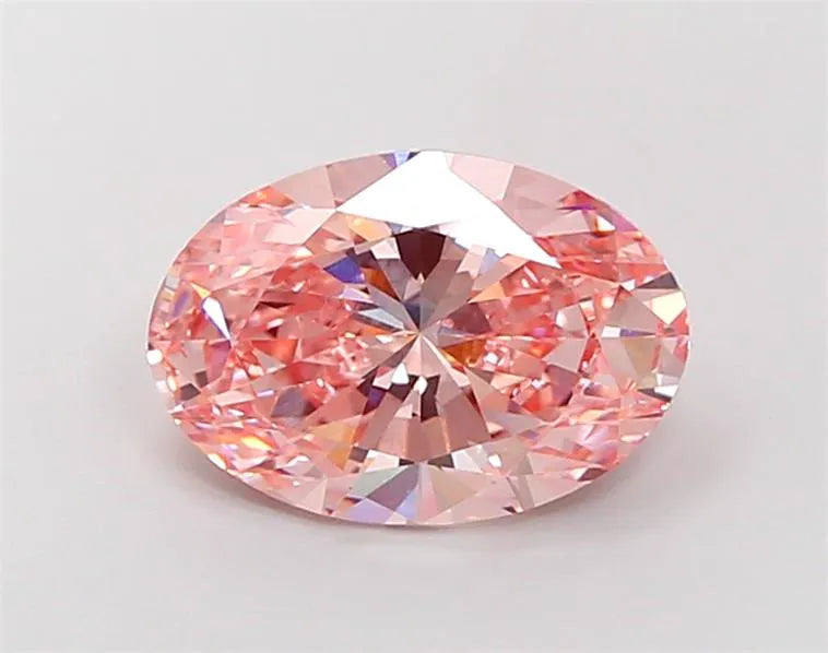 3.52ct Oval Lab Grown Diamond (Colour Fancy Vivid Pink, Clarity VS1, IGI Certified)