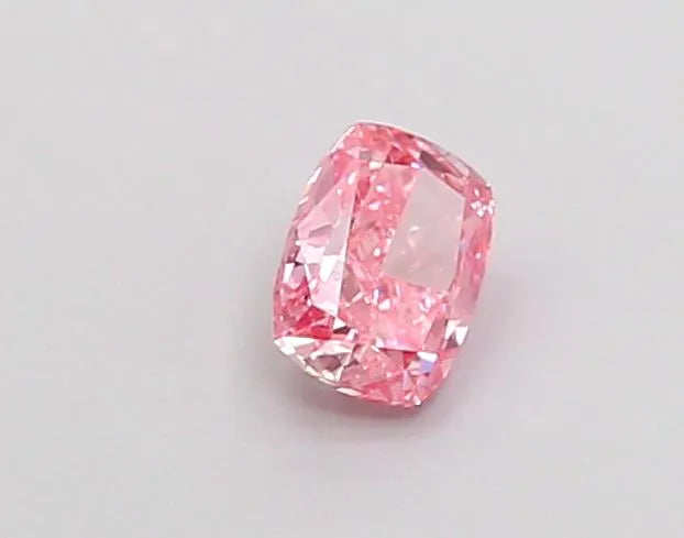 0.33ct Cushion modified Lab Grown Diamond (Colour Fancy Vivid Pink, Clarity VS2, IGI Certified)