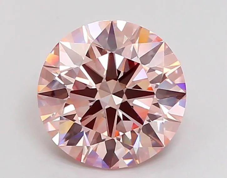 4.50ct Round Lab Grown Diamond (Colour Fancy Pink, Clarity VVS2, Cut ID, IGI Certified)