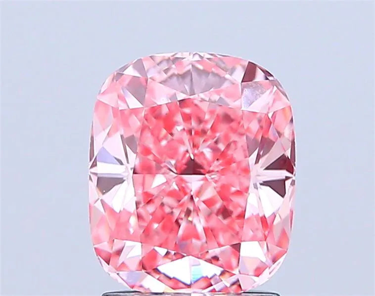 1.98ct Cushion brilliant Lab Grown Diamond (Colour Fancy Vivid Pink, Clarity VVS2, IGI Certified)