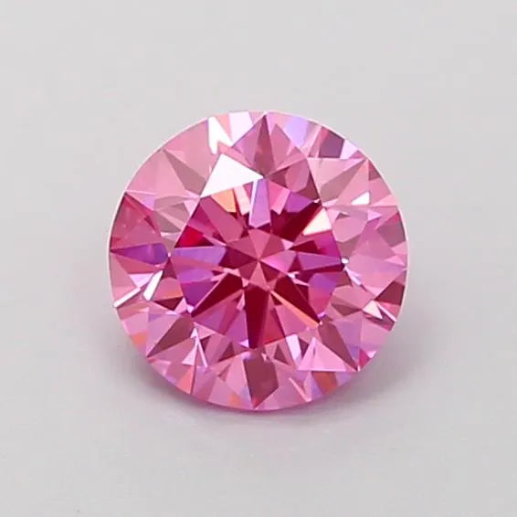 0.53ct Round Lab Grown Diamond (Colour Purple, Clarity VVS1, Cut ID, IGI Certified)