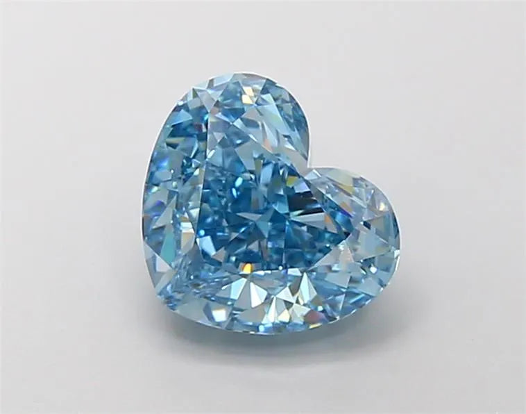 3.24ct Heart Lab Grown Diamond (Colour Fancy Vivid Blue, Clarity VS1, IGI Certified)