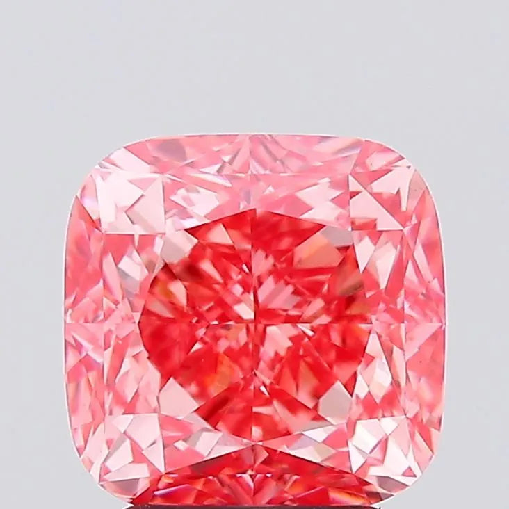 3.03ct Cushion modified Lab Grown Diamond (Colour Fancy Vivid Pink, Clarity VVS2, IGI Certified)