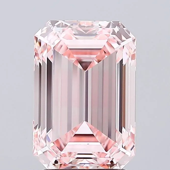 3.09ct Emerald Lab Grown Diamond (Colour Fancy Intense Pink, Clarity VVS2, IGI Certified)