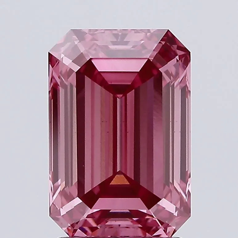 2.51ct Emerald Lab Grown Diamond (Colour Fancy Vivid Pink, Clarity VS1, IGI Certified)